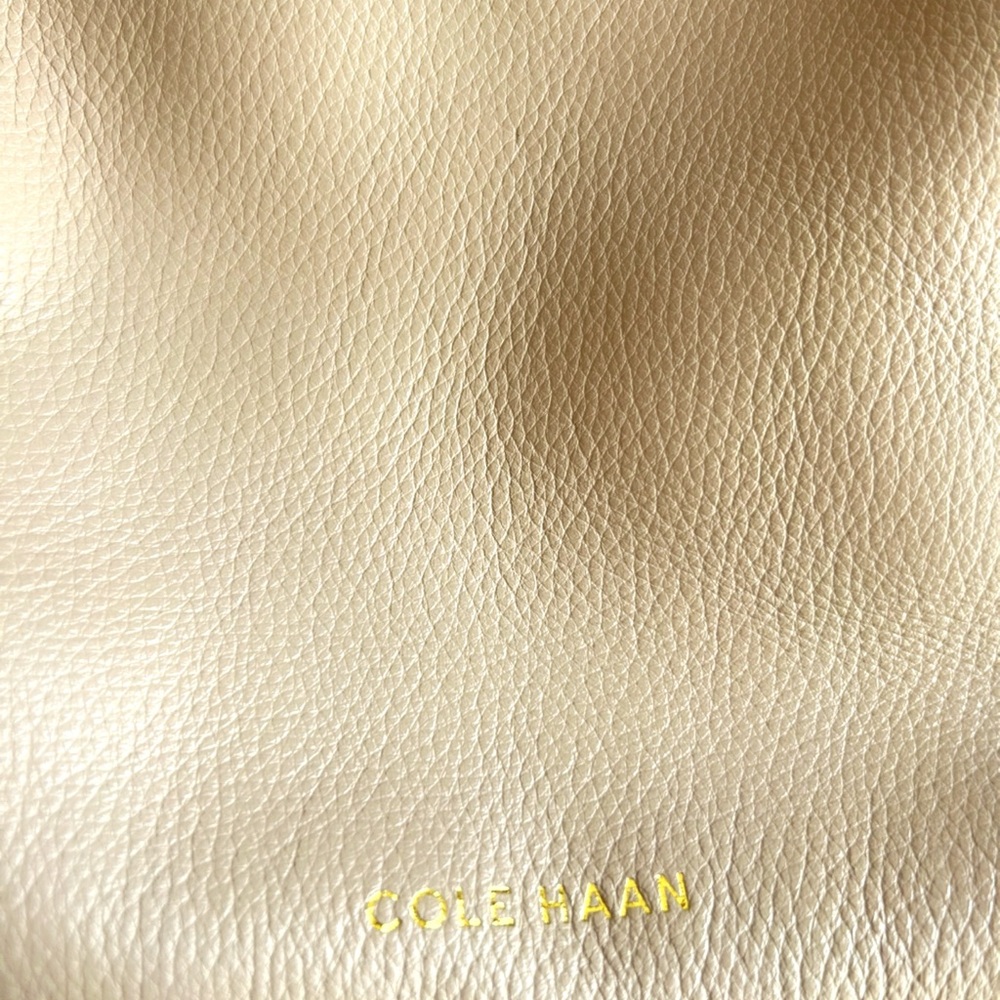 Cole Haan Nude Beige Leather Shoulder Bag - Picture 4 of 9